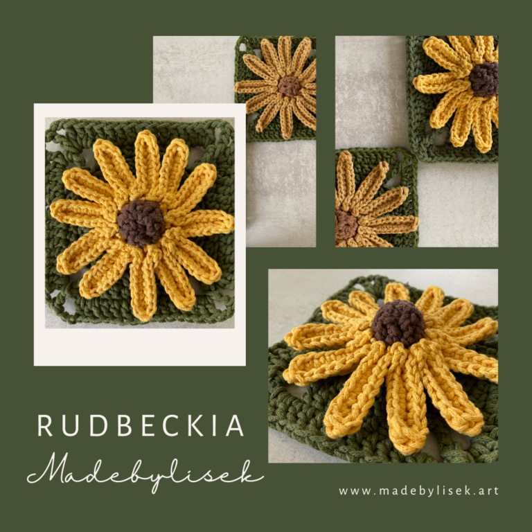 🌼 Rudbeckia Granny Square crochet Pattern 🌼